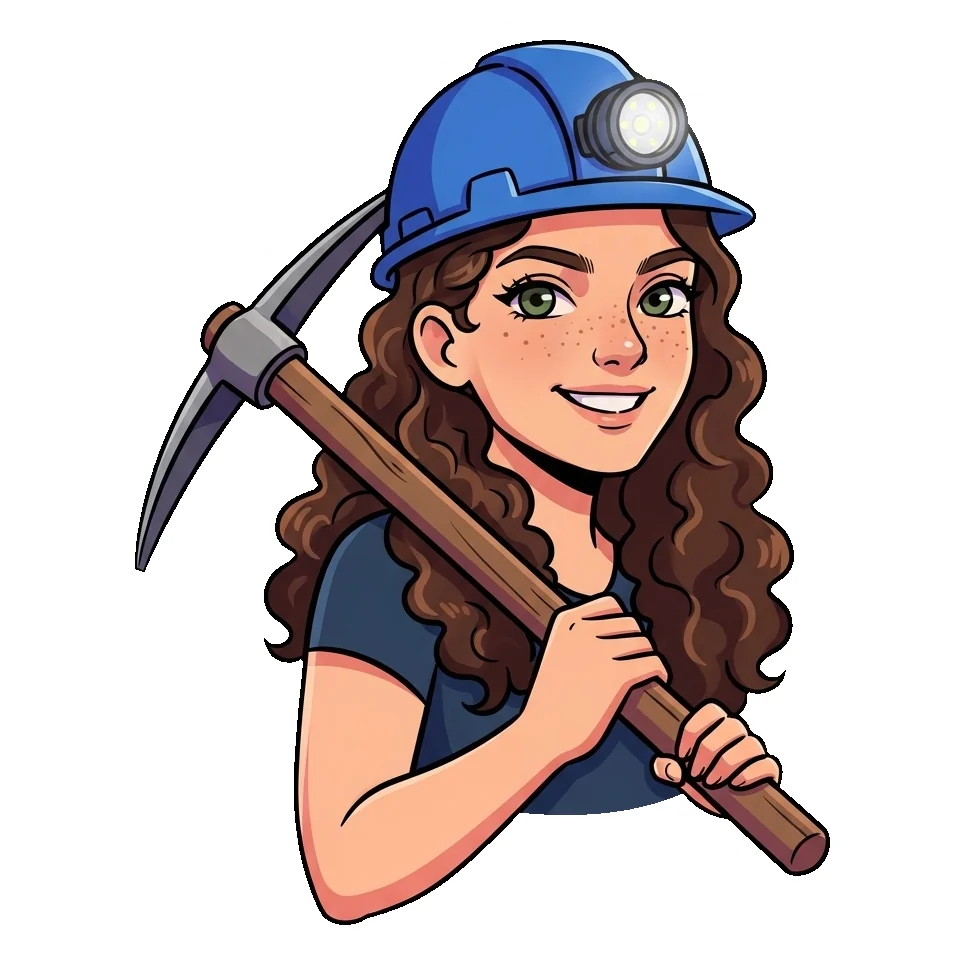 Sticker personnalisé : avatar IA dans l'univers de la mine